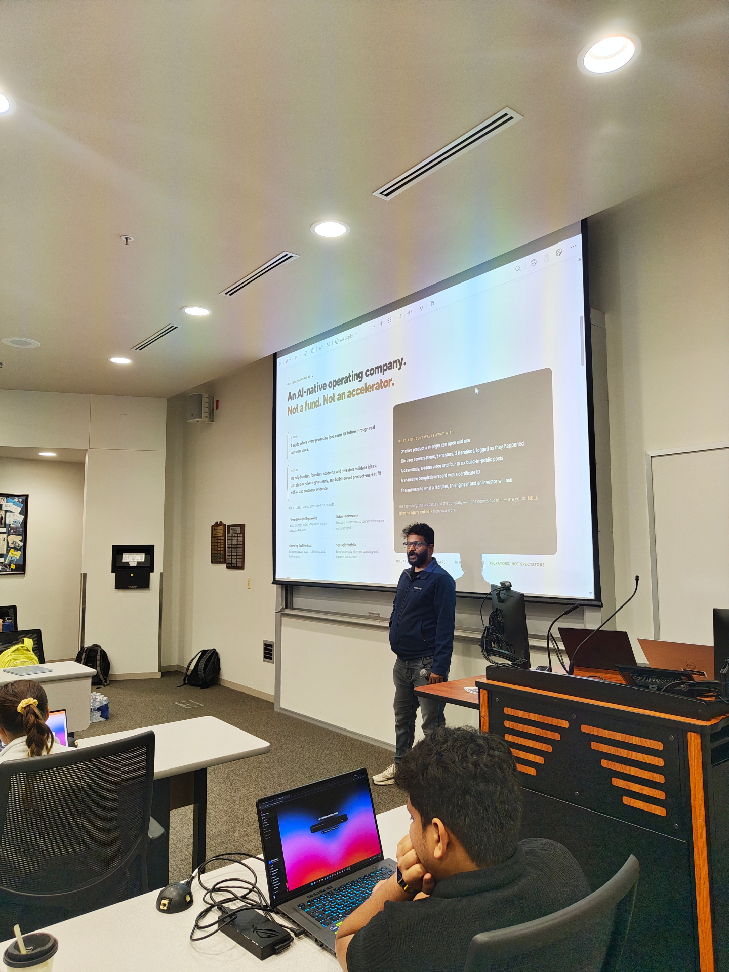 Karthik Pothureddy of NELL AI Labs kicks off the workshop